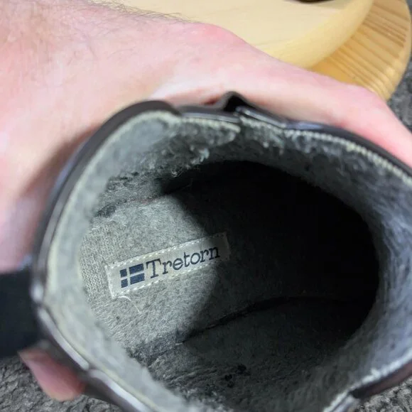 Tretorn Chelsea Rain Boots Womens Size 10 Brown Pull On Waterproof Wool Lined - Picture 6 of 7